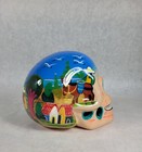 Hand Painted Sugar Skull Clay Pottery 7   Mexican Village Folk Art Nice 