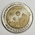 2010 Argentina 1 One Peso - Circulated Argentine Bi-metallic World Coin 