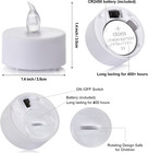 Tea Light Candles With Remote  Flickering Led  400  Hours  Set Of 5  Warm White