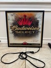 Budweiser Select Light Beer Advertising Sign     Anheuser-busch Man Cave Vtg