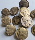 11 Antique Brass Bronze Greek Furniture Medals Disks Buttons Applique Salvaged