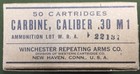Winchester Repeating Arms Co   M1 Carbine  Wwii  New Replica 50 Round Ammo Boxes