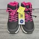 All In Motion Dawson Kids Hiking Boots Gray Pink Water Repellent Size 13 New