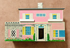 Vintage Louis Marx 2 Story Dollhouse Tin Metal Litho 1950 s-60 s   Furniture