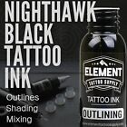 Nighthawk Black Tattoo Ink 8oz Bottle Usa Outlining Lines Element Tattoo Supply