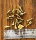  6 X 1 2    Wood Screws Antique Slotted Flat Head Brass Usa 20 Pk Free Shipping