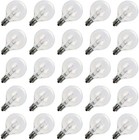 G40 Replacement Light Bulbs  25 Pack 5w Clear Globe Bulb Fits E12 C7