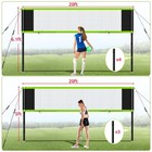 Portable 20ft Volleyball   Badminton Net Adjustable Aluminum Poles With Scorer