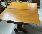 1850s Antique Empire Hall Table Game Card Flame Mahogany Louis Classical
