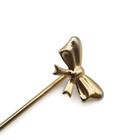 Gold Tone Ribbon Bow Fashion Stick Lapel Pin 2 48 Inch