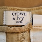 Crown   Ivy Boys Chino Shorts Beige Size 5 Cotton Twill Flat Front Zip Pockets