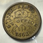 Exonumia Blowout  1863 Civil War Token Redeemed My Office T-775