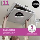 Simply Filters 21x21x1 Merv 11  Mpr 1000  Ac Furnace Hvac Air Filter