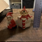 Vintage Christmas Elf Pixie Gnome Figurines Japan Napco Treasure Masters Kitschy