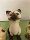 Vintage Cat Lot Kitsch Siamese Salt And Pepper Jewel Big Eye Kawaii Japan Kitty