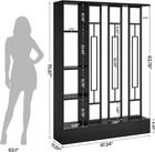 70 9  Modern Freestanding Room Divider With Storage Shelves For Room Separation