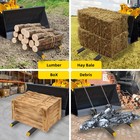 Clamp On Pallet Forks Heavy Duty Tractor Bucket Fork With 60  Stabilizer Bar Us