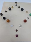 Vintage antique Button Lot     Glass Spheres  Carved Wood  Leather  Early Plastic