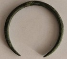 Ancient Celtic Bronze Bracelet With Snake Terminals 800-600 B c 
