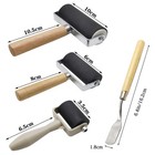 4 Pack Rubber Brayer Rollers 3 Sizes Crafting Printmaking Ink Applicator Tool 