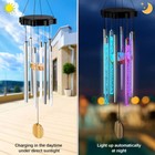 Color Changing Solar Wind Chimes Led Lights Bell Tubes Large Deep Tone Resonant