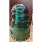 Antique Aqua Green Glass Insulator Patented Oct 8 1907 Vintage Industrial Decor