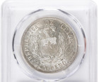 1882 So Chile 1 Peso Siver Coin Pcgs Ms 63 Unc 