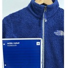 The North Face Girl s Full Zip Collared Blue Sherpa Jacket Medium