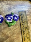 2 Purple Flower Patch Iron On Vtg 80s Bag Hat Jacket Logo Appliqu   2    Pansy