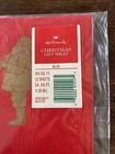 Vtg Christmas Wrapping Paper Gift Wrap Santa Profile In Gold With Pipe Nos