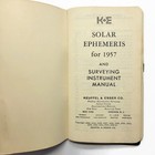 Vintage Keuffel Esser K e 1957 Solar Ephemeris Manual Book Tables Data Charts