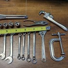 18 Piece Miniature Toy Tool Kit Set Wrenches Sockets Pliers Clamp Pipe Wrench