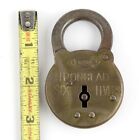 Vintage Corbin Iron Clad Six Levers Padlock Metal Trunk Chest Lock Old No Key