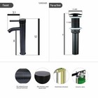 Elecwish Bathroom Vessel Sink Counter Top Basin Bowl Faucet Pop Up Drain Combo