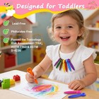 Kerifi Triangle Jumbo Crayons For Toddlers 1-3  Mess Free Washable Toddler Fi   