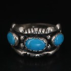 Vtg Sterling Silver - Wheeler Southwestern Turquoise Cabochon Ring Size 6 - 6g