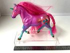 Vintage 1995 Empire Fantasy Fillies Jewel Unicorn Pink Mane Purple Teal Horse