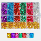 400pcs Hair Jewelry For Braids  Dreadlocks  Beads  Cuffs  Rings   Clips - Colorf