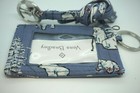 Vera Bradley  Zip Id And Lanyard Set Beary Merry Cool Blue Nwt