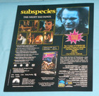 Vintage Subspecies Video Store Advertisement Flyer