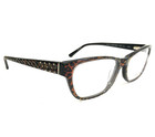 Bebe Eyeglasses Frames Bb5160 001 Jet Animal Shiny Black Brown Cat Eye 54-16-135