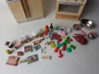 Tyco Kitchen Littles Refrigerator  Stove  Food   Cookware Sound Light Works 90 s