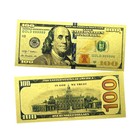Us 100 Dollars Gold Foil Banknotes 10pcs In Envelope Plastic Money Ornaments