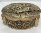800 Silver Cherub Repousse Hinged Box Gold Wash Interior