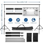 10ft Heavy Duty Photography Background 2 3m Backdrop Support Stand Kit With Case