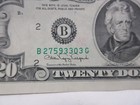 Printing Error  20 Dollar Bill Series 1990 Us Currency Note Off Center Crisp