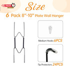 6 Pack Plate Hangers For The Wall  Suitable For 8-10 Inch Art Plate  Stainless S