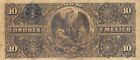 Mexico  10  Pesos  1 2 1912  Series  F  Circulated Banknote G29