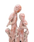 26  Tall 13  Wide Large Flute Players Wooden Hand Carved Art Weighs 8 Lbs 