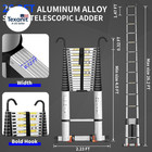 Telescoping Ladder 26 2 Ft Extension Ladder aluminum Lightweight Telescopic Ladd